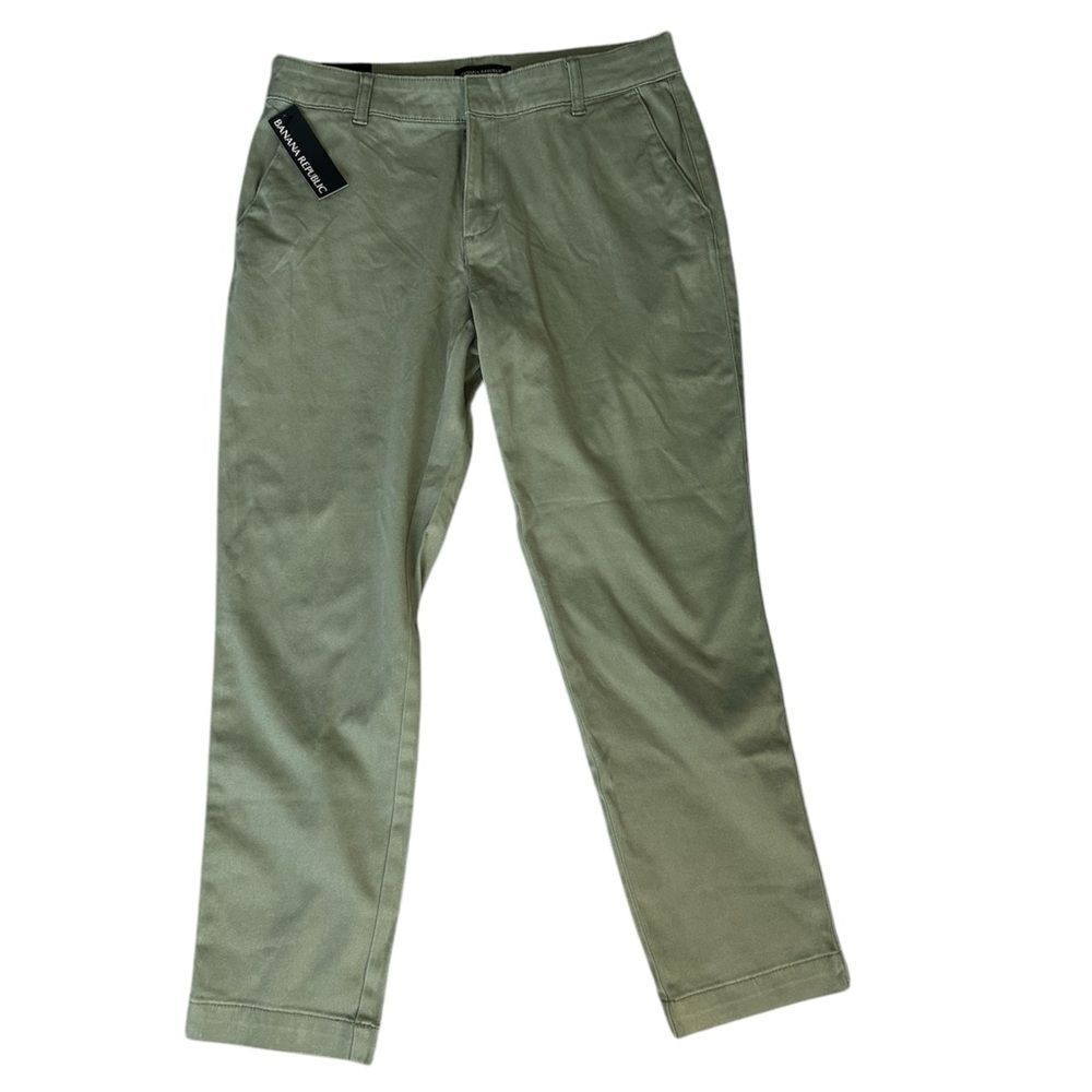 Banana Republic Women's Cropped Chino Pant, Green, Size 10,NWT